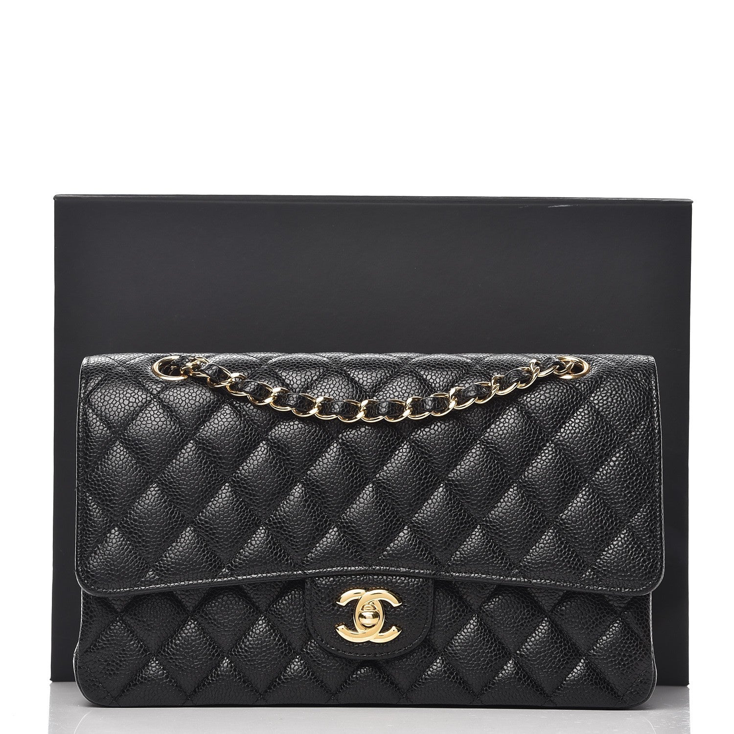 Chanel Caviar Quilted Medium Double Flap Black 9 of 9