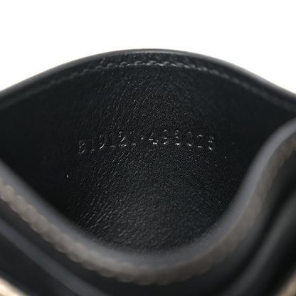 Gucci GG Supreme Monogram Calfskin Emblem Card Holder With Strap Beige Black 7 of 8