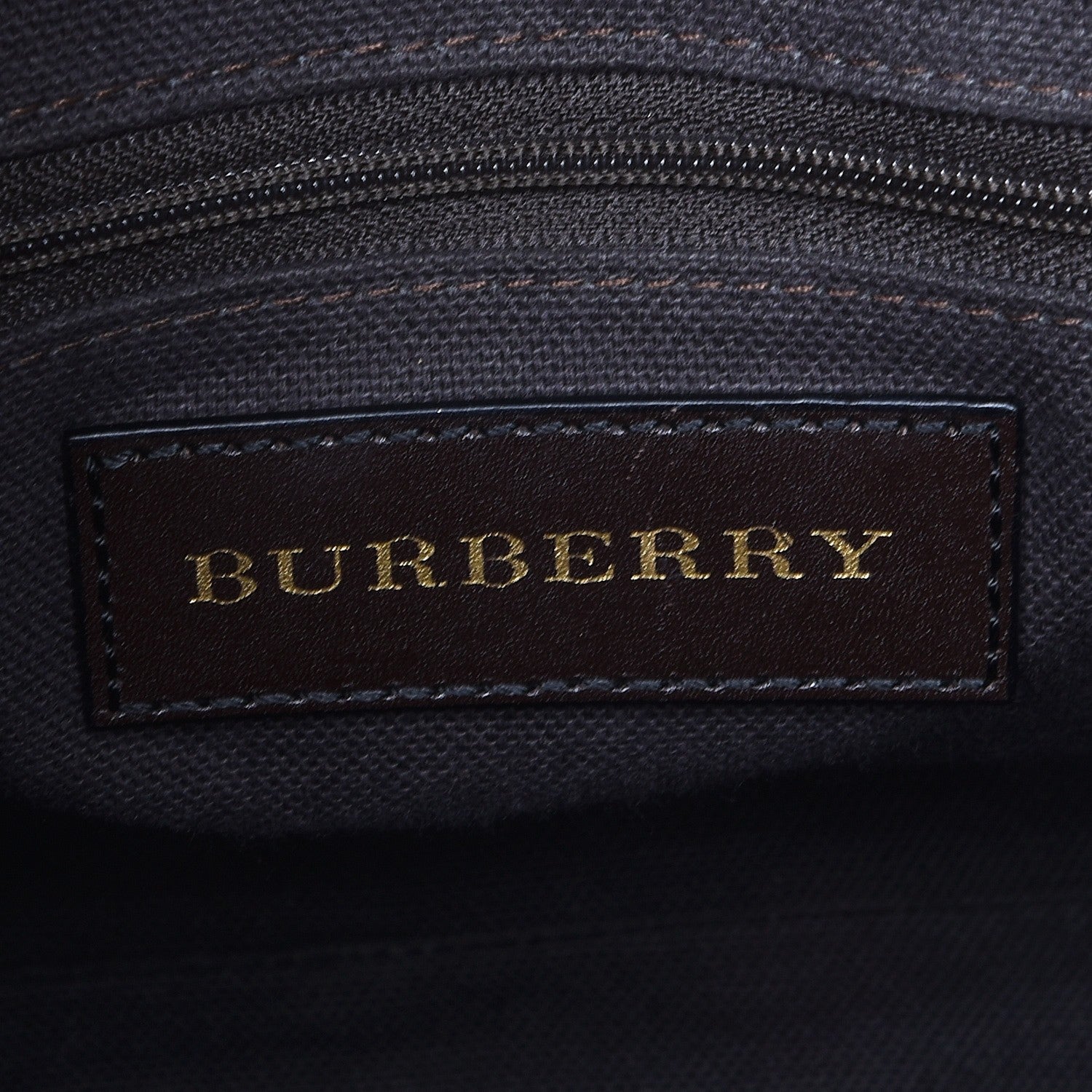 Burberry Haymarket Check Medium Golderton Tote Chocolate 6 of 8