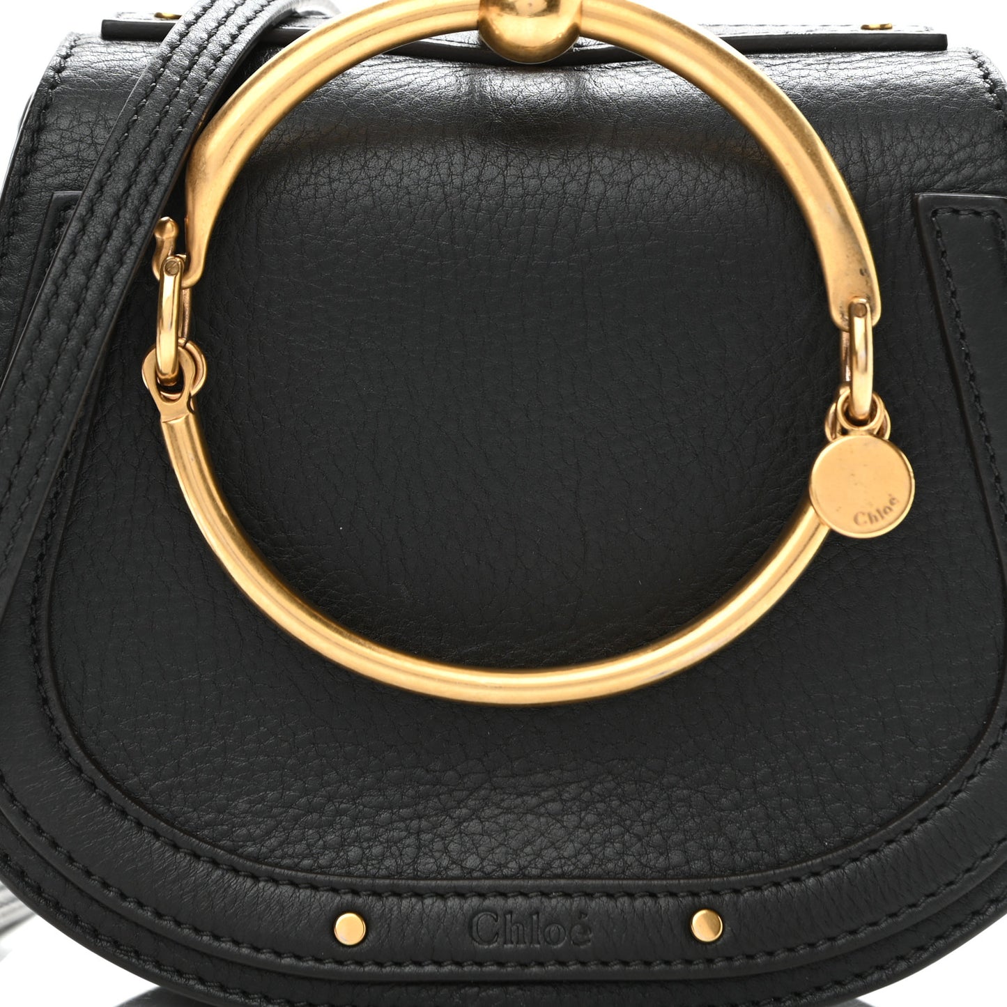 Calfskin Small Nile Bracelet Bag Black