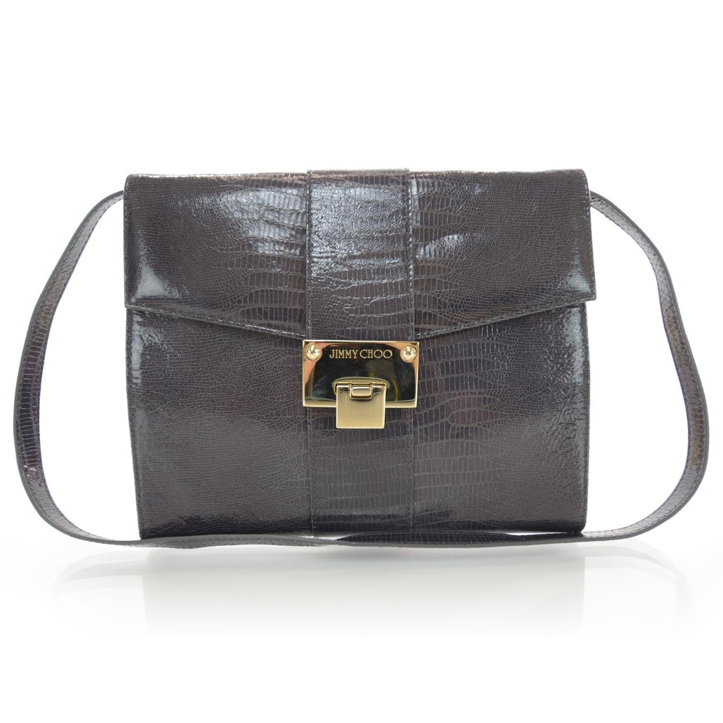 Lizard Embossed Ruby Flap Bag