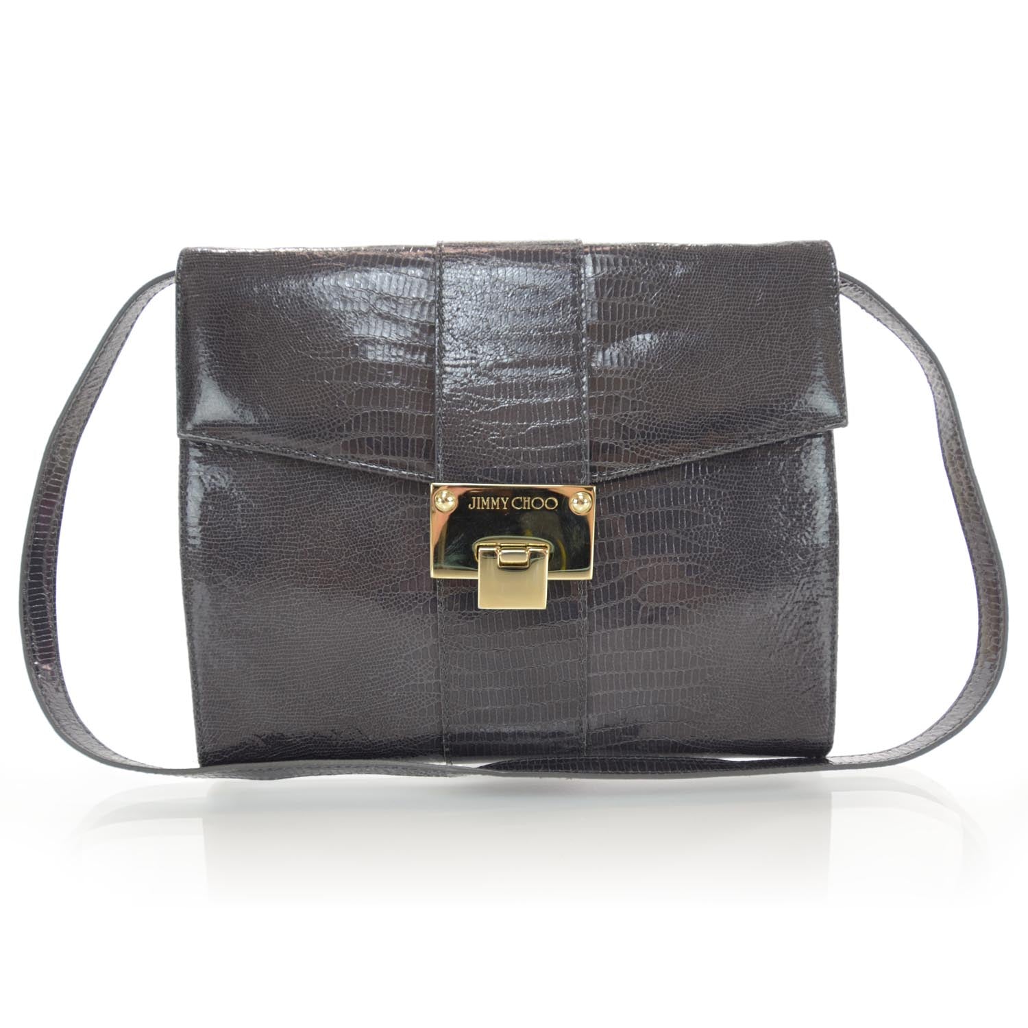 Jimmy Choo Lizard Embossed Ruby Flap Bag 1 of 8