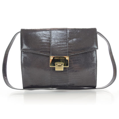 Jimmy Choo Lizard Embossed Ruby Flap Bag 1 of 8