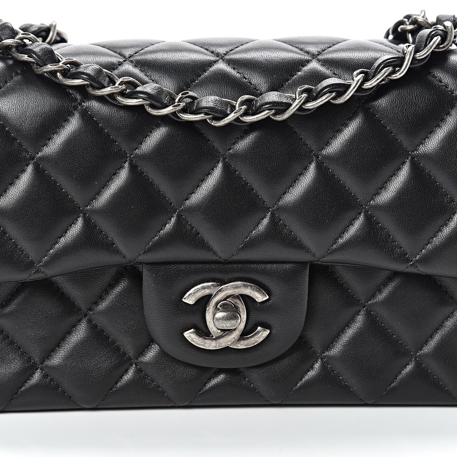 Chanel Lambskin Quilted Mini Rectangular Flap Black 7 of 11