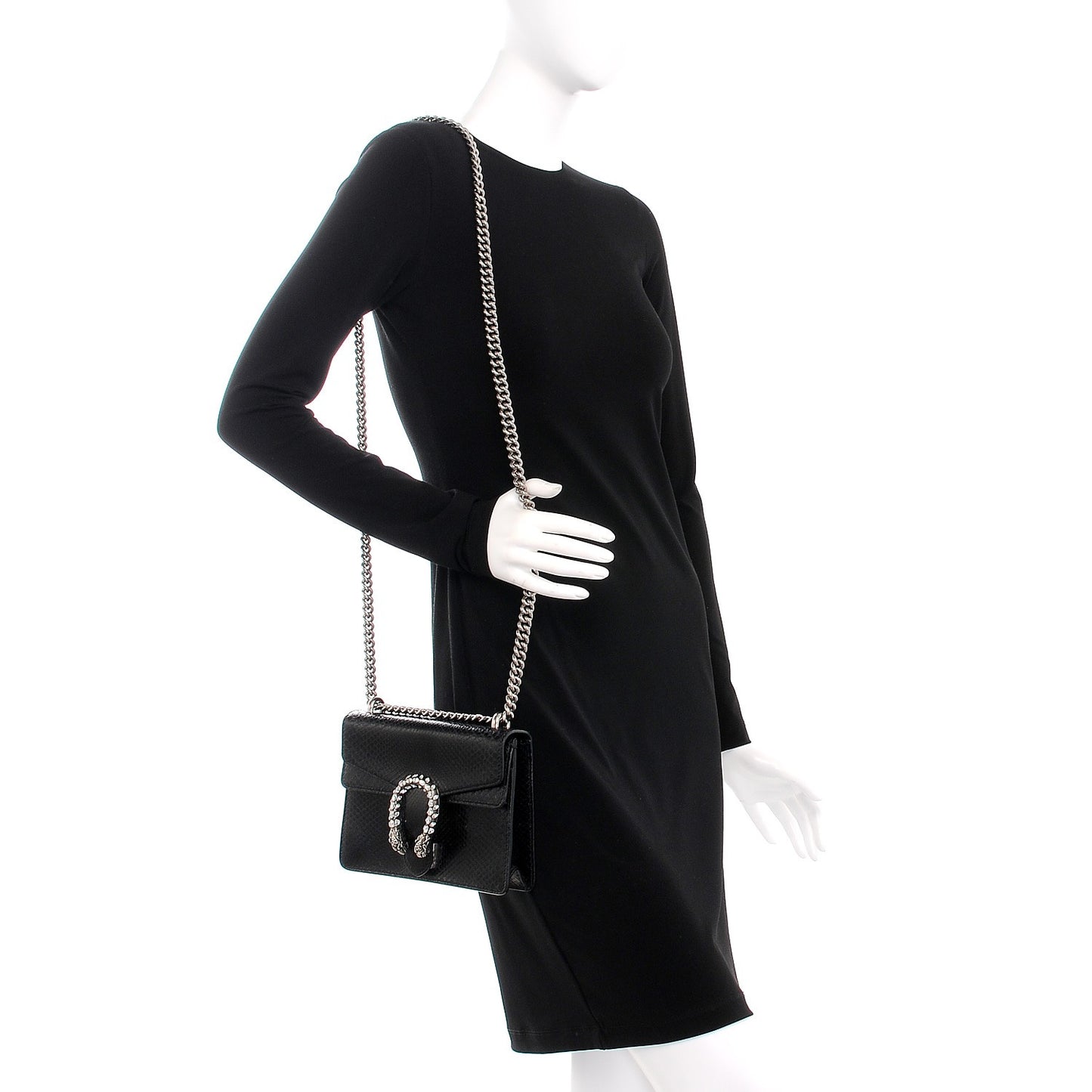 Python Mini Dionysus Shoulder Bag Black