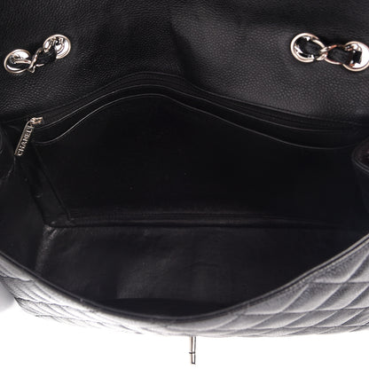 Chanel Caviar Quilted Jumbo Single Flap Black 5 of 9