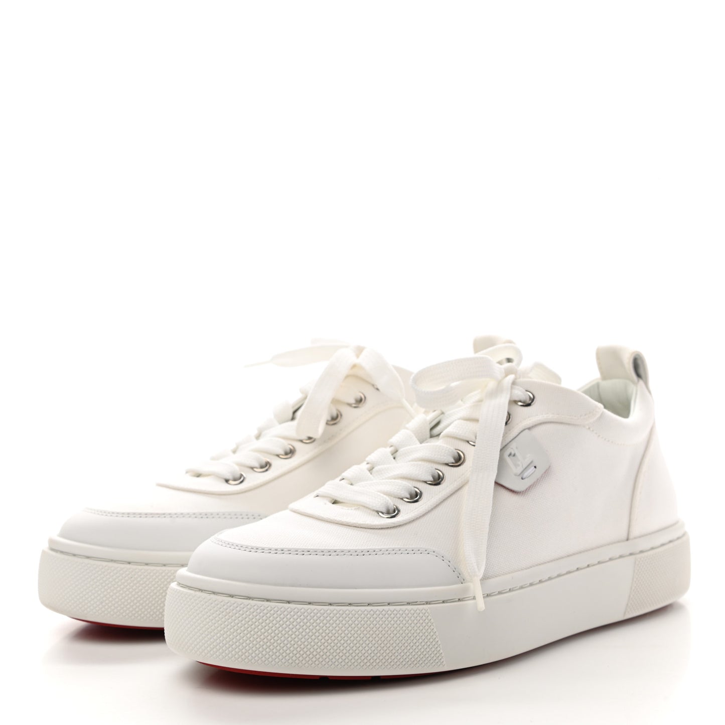 Toile Calfskin Simplerui Flat Sneakers 39.5 White