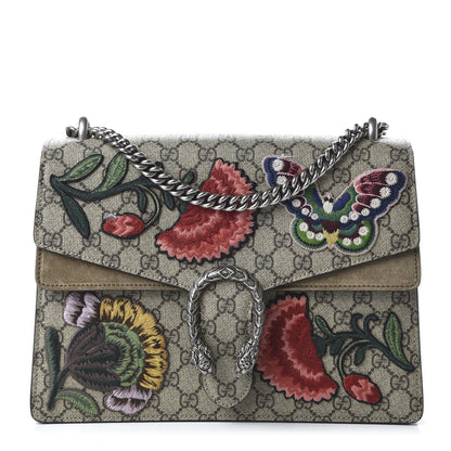Gucci GG Supreme Monogram Embroidered Medium Dionysus Shoulder Bag Beige 1 of 10