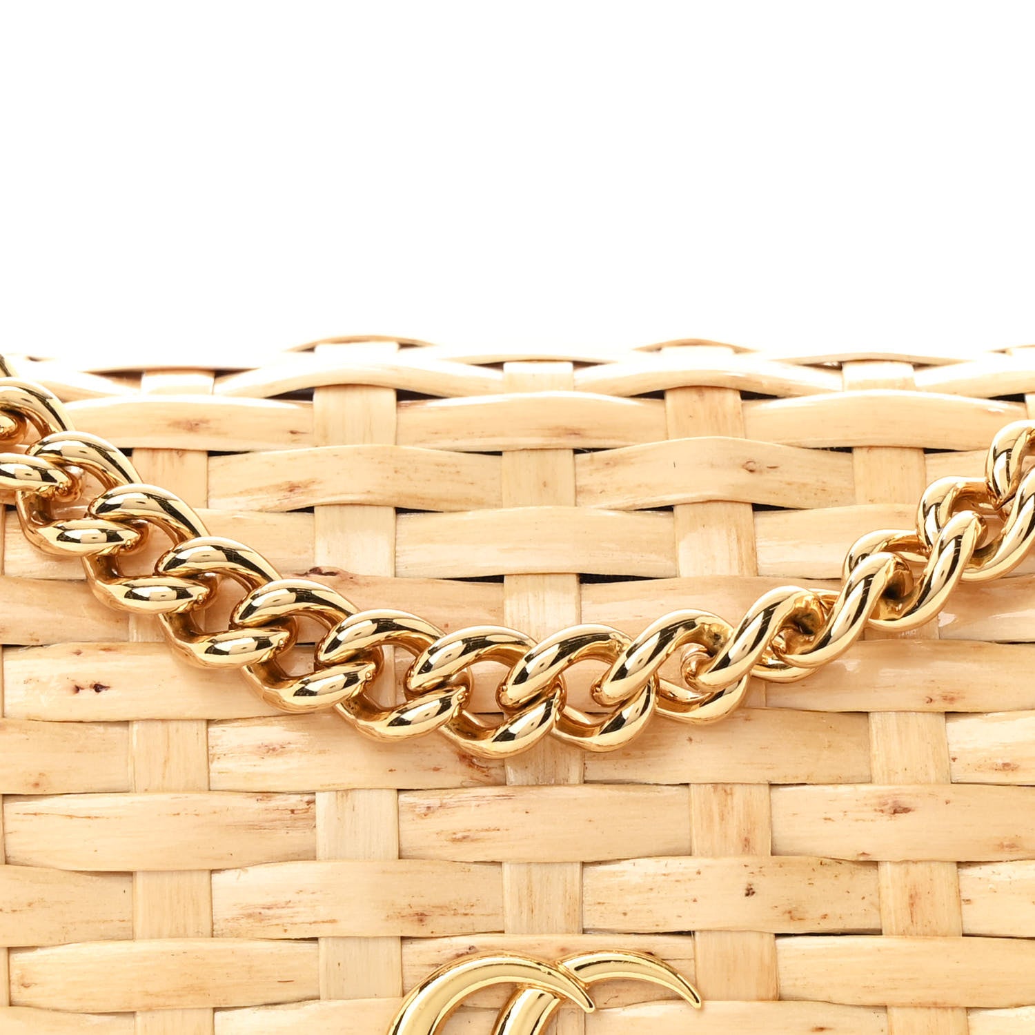 Gucci Glazed Wicker Mini Cestino Shoulder Bag Natural 16 of 20