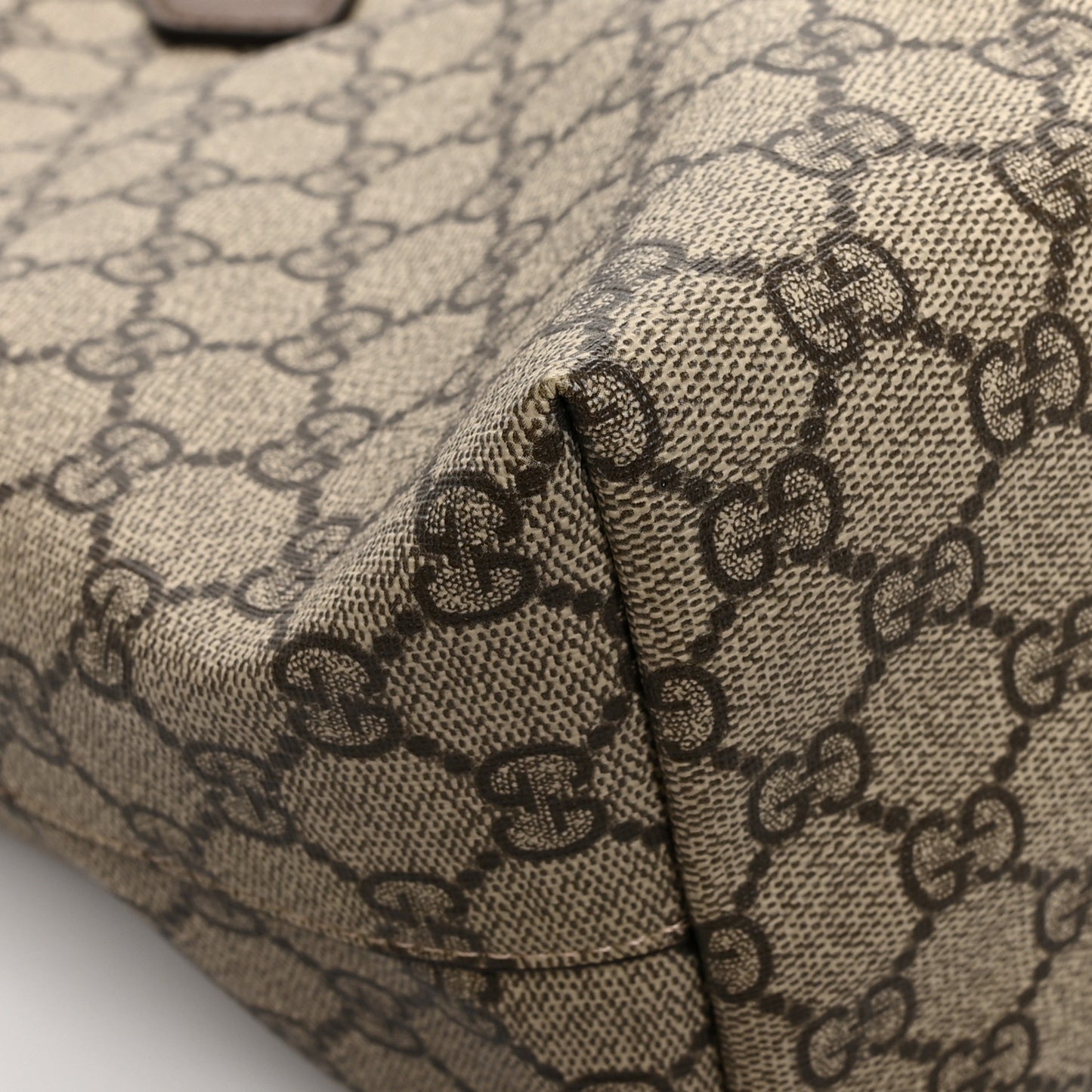GG Supreme Monogram Medium Ophidia Shopping Tote Brown
