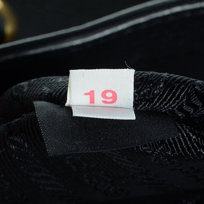 Prada Vitello Daino East West Tote Nero Black 11 of 11