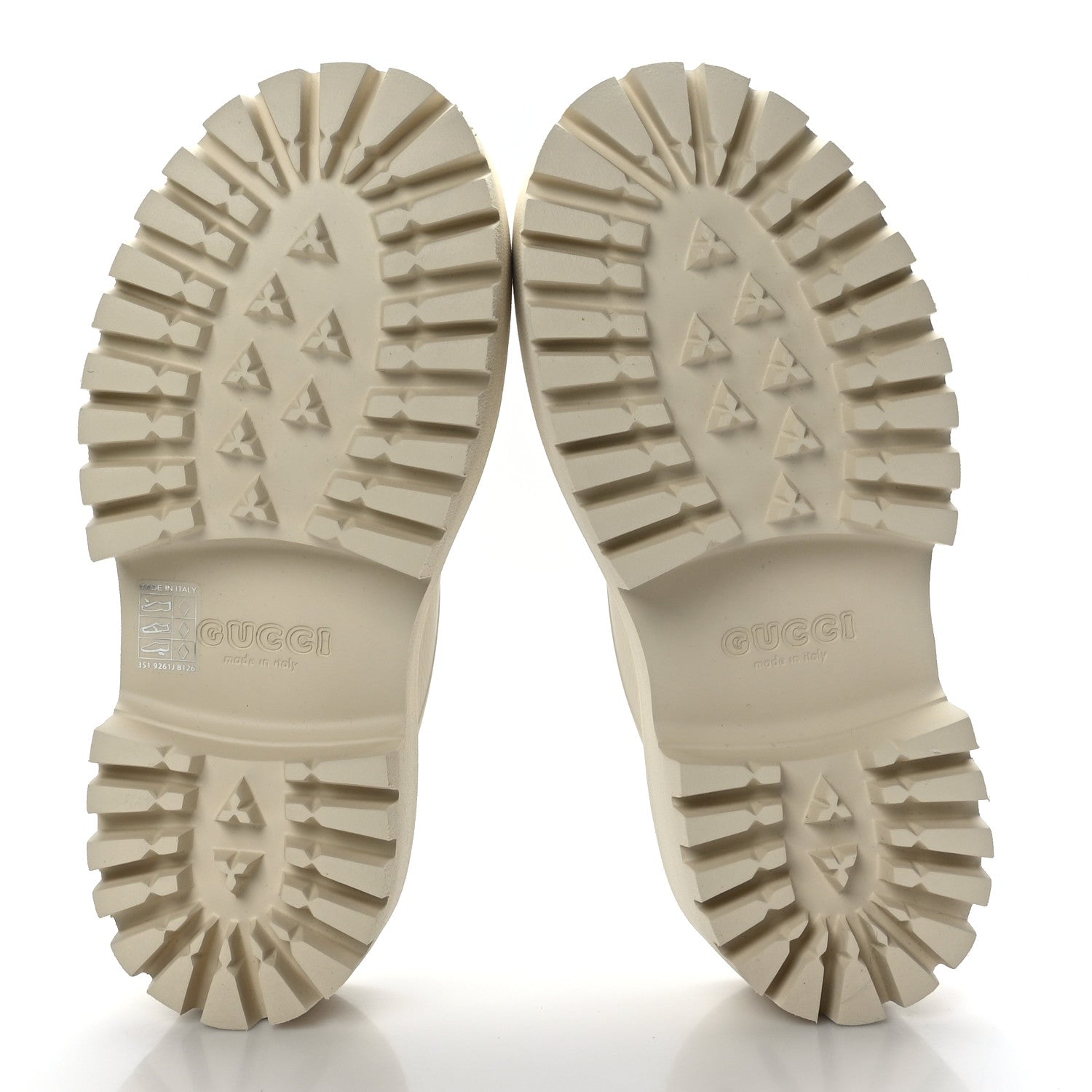 Gucci Rubber GG Monogram Perforated Elea Platform 55mm Lug Sole Sandals 38 Mystic White 5 of 7
