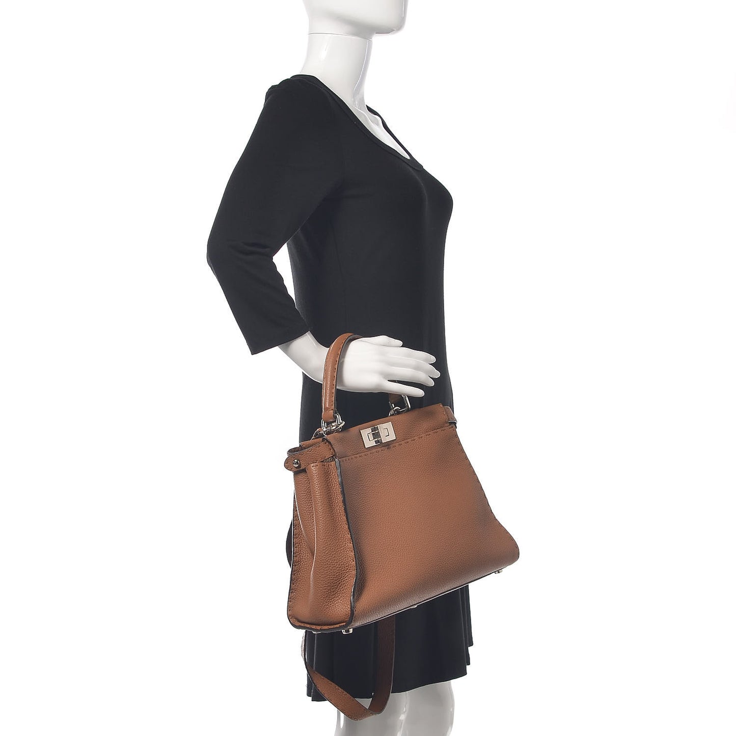 Cuoio Romano Selleria Bi-Color Medium Peekaboo Iconic Satchel Mou Deserto