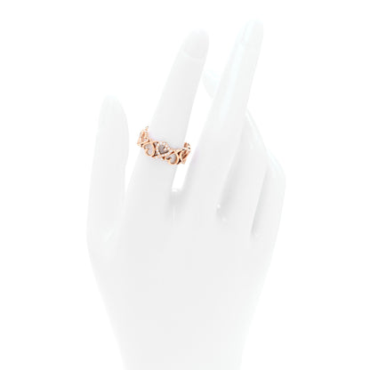 Tiffany 18K Rose Gold Diamond Paloma Picasso Loving Heart Band Ring 54 7 2 of 5