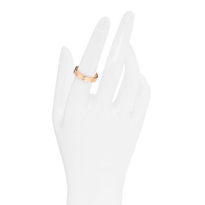 Cartier 18K Pink Gold Diamond 4mm LOVE Wedding Band Ring 56 7.5 2 of 5