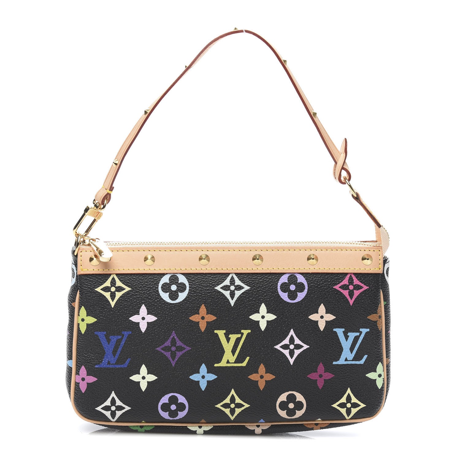 Louis Vuitton Monogram Multicolor Pochette Accessories Black 1 of 11