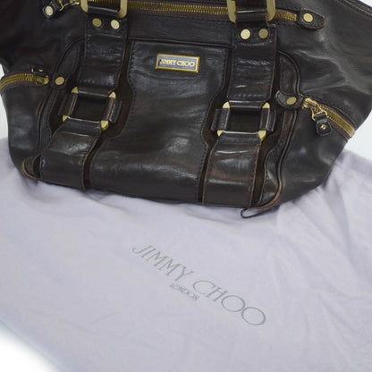 Jimmy Choo Leather Suede Marcia Coffee Brown 10 of 11