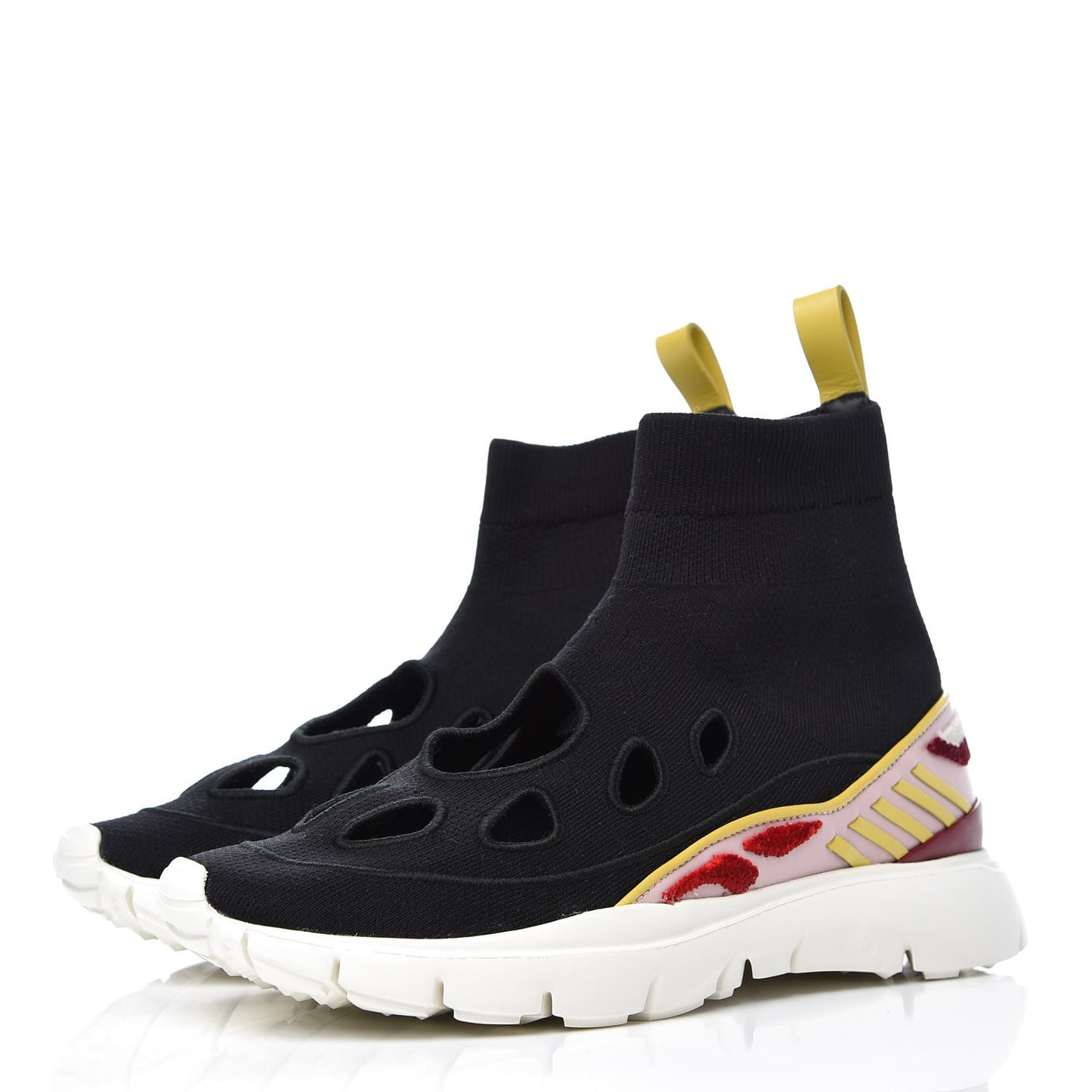 Body Tech Knit Sock High Top Sneakers 37.5 Black