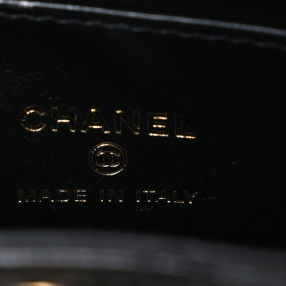 Chanel Shiny Aged Calfskin Quilted Mini Nano Kelly Shopper Black 5 of 9