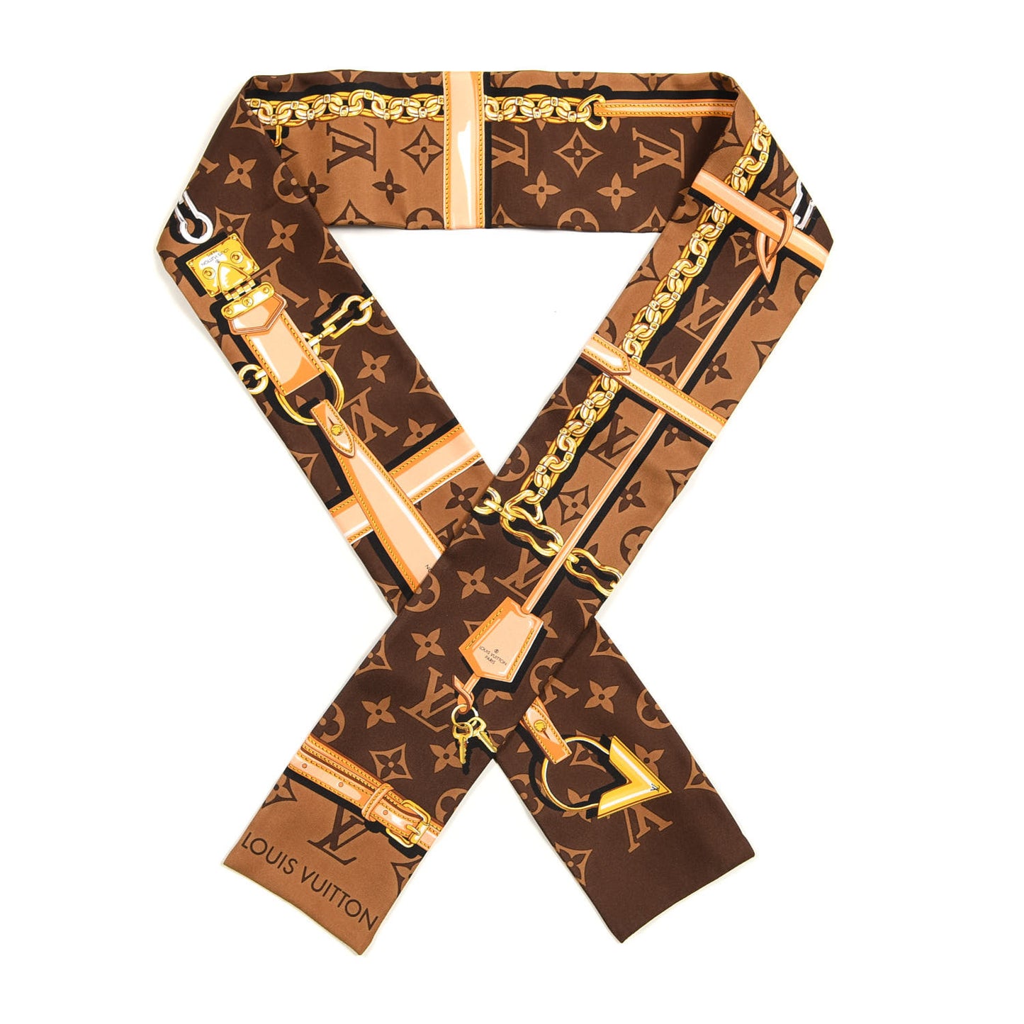 Silk Monogram Confidential Bandeau Brown