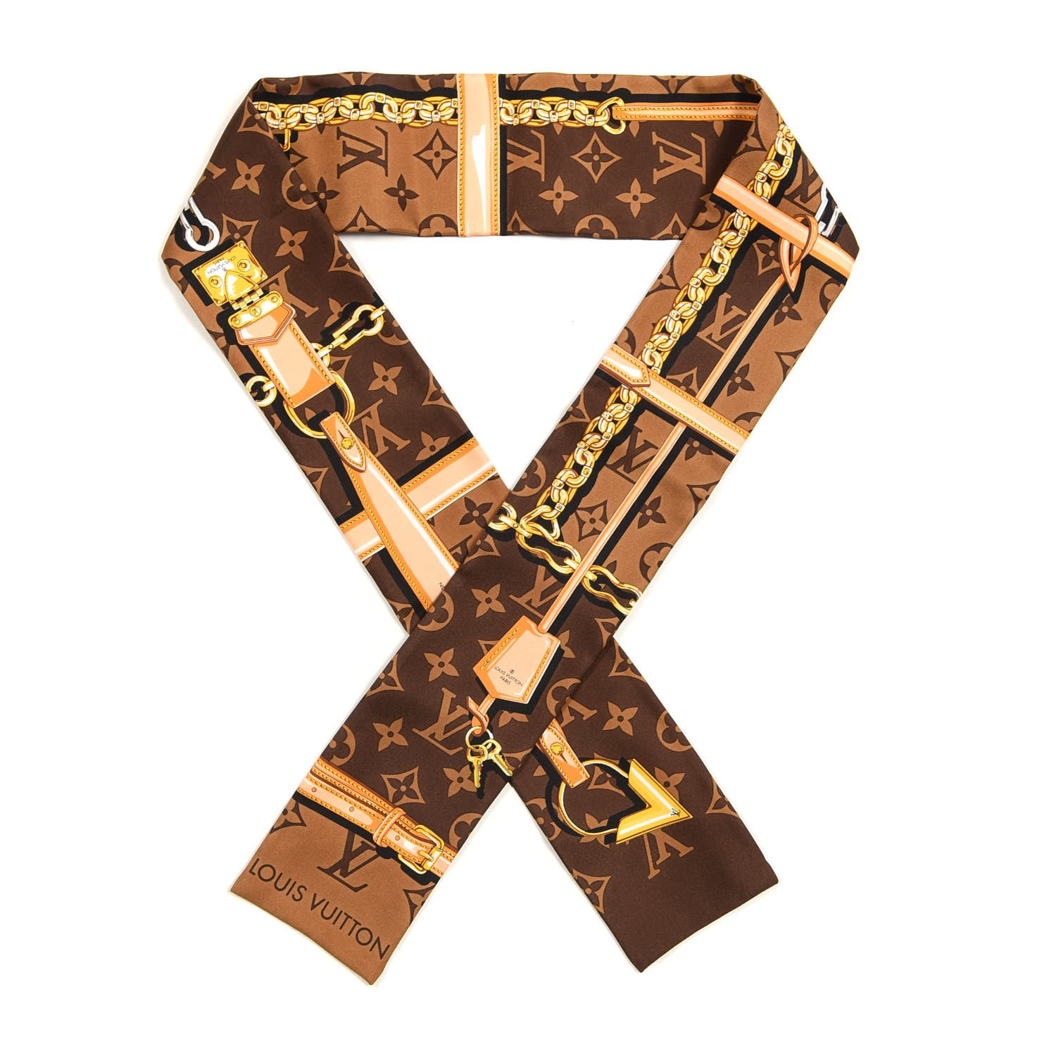 Louis Vuitton Silk Monogram Confidential Bandeau Brown 1 of 4