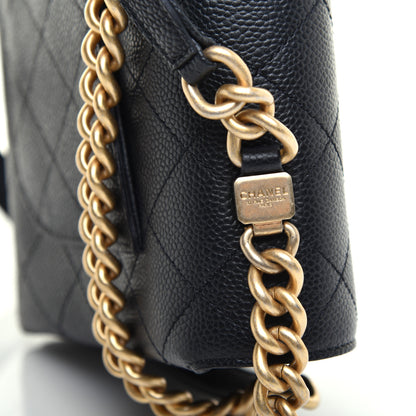 Chanel Caviar Diamond Stitched Small Top Handle Flap Black 10 of 12
