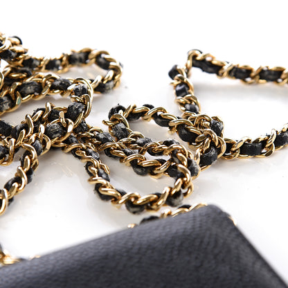 Chanel Caviar Timeless CC Wallet On Chain WOC Black 14 of 17