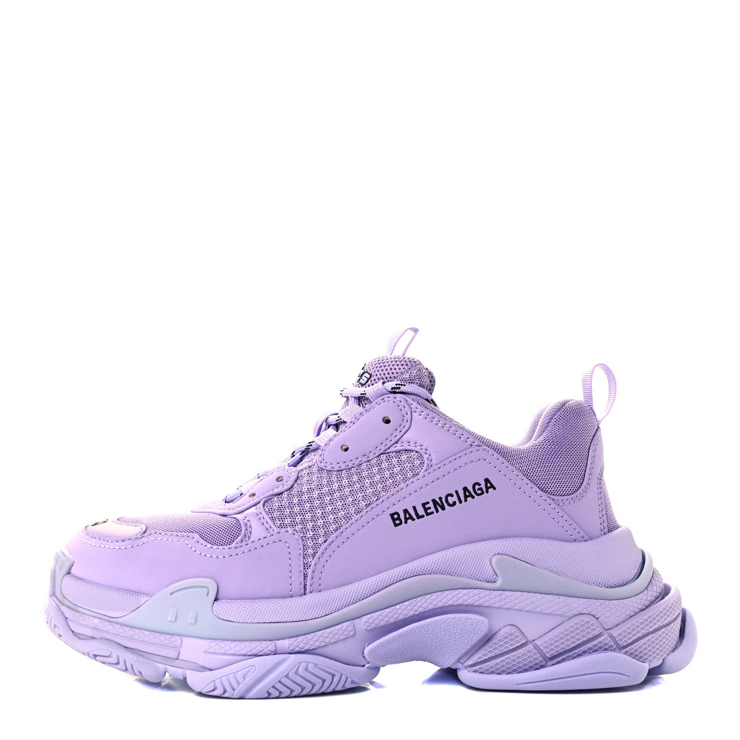 Balenciaga Fabric Mesh Womens Triple S Sneakers 40 Light Lilac 1 of 9