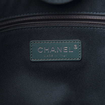 Chanel Lurex Boucle Small Deauville Tote Turquoise 5 of 10