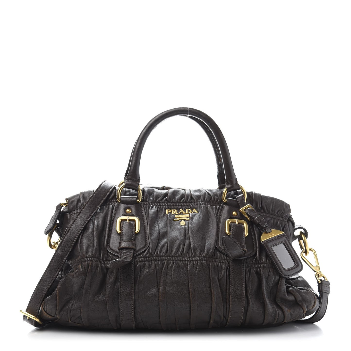 Nappa Gaufre Shopping Satchel Caffe