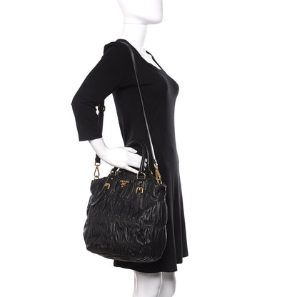 Prada Nappa Gaufre Tote Black 2 of 9
