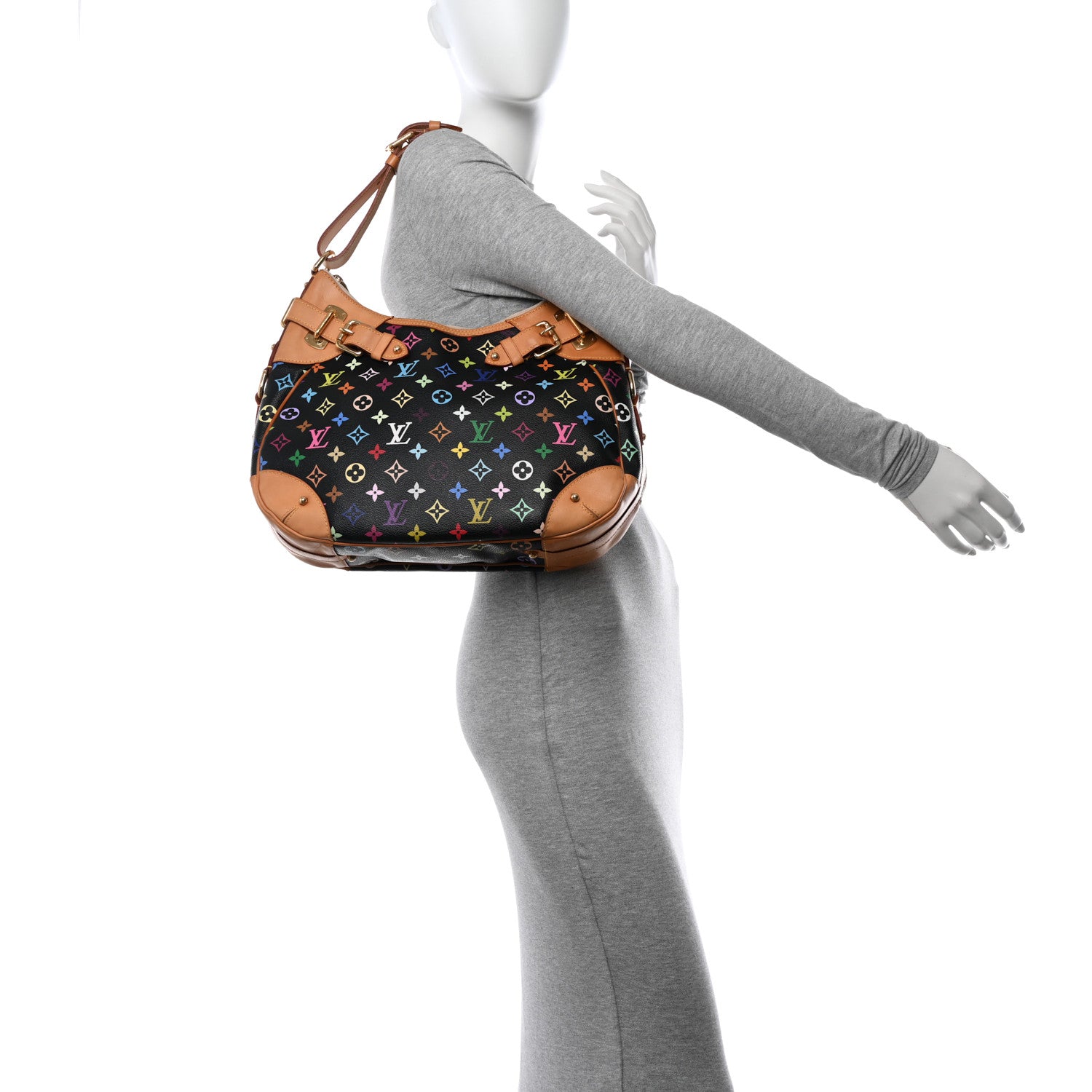 Louis Vuitton Monogram Multicolor Greta Black 2 of 9