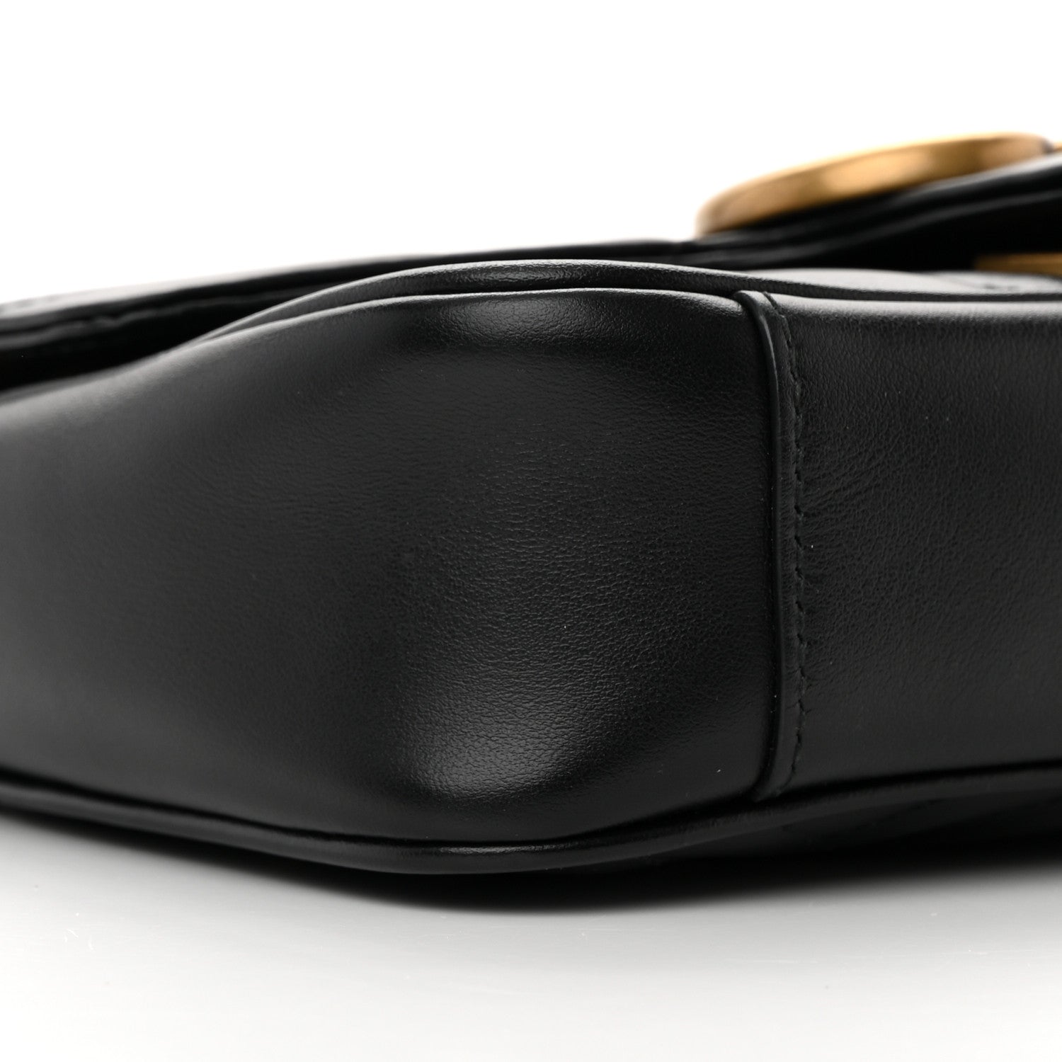 Gucci Calfskin Matelasse Mini GG Marmont Shoulder Bag Black 9 of 12