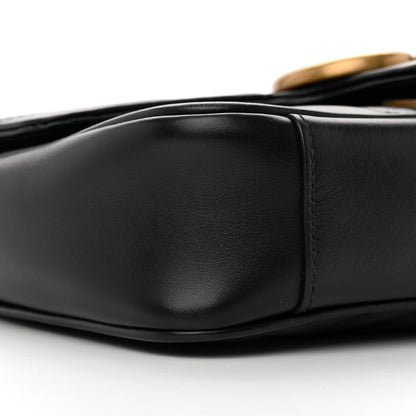 Gucci Calfskin Matelasse Mini GG Marmont Shoulder Bag Black 9 of 12