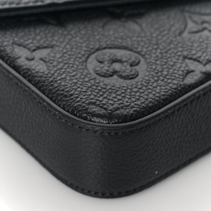Louis Vuitton Empreinte Pochette Felicie Chain Wallet Black 10 of 11