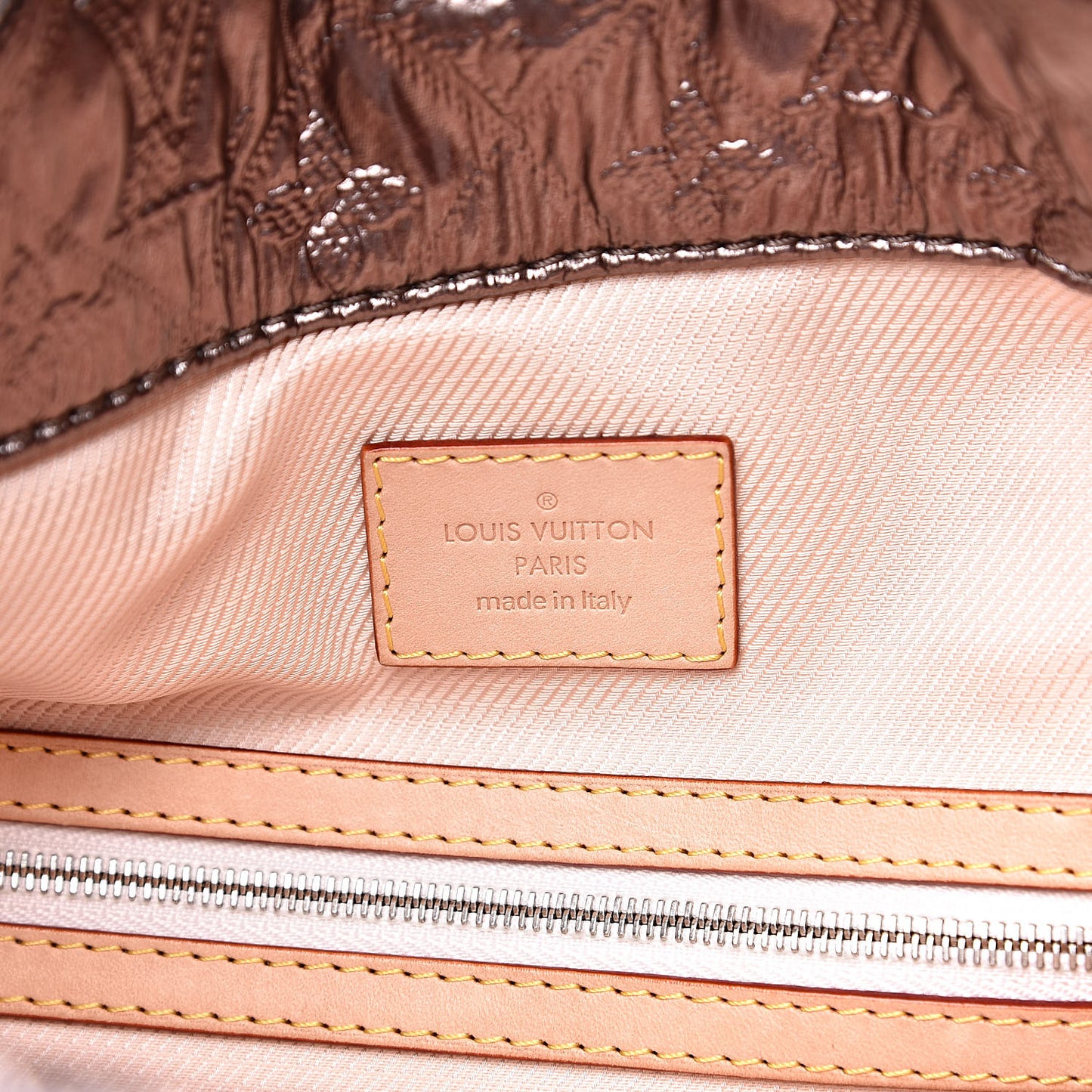 Jacquard Quilted Monogram Limelight Clutch MM Rose Gold