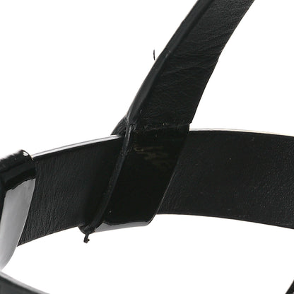 Saint Laurent Patent Calfskin Cassandra 75 Sandals 36 Black 9 of 10