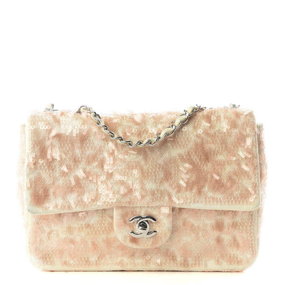 Chanel Sequin Paillette Small Flap Light Pink 1 of 10