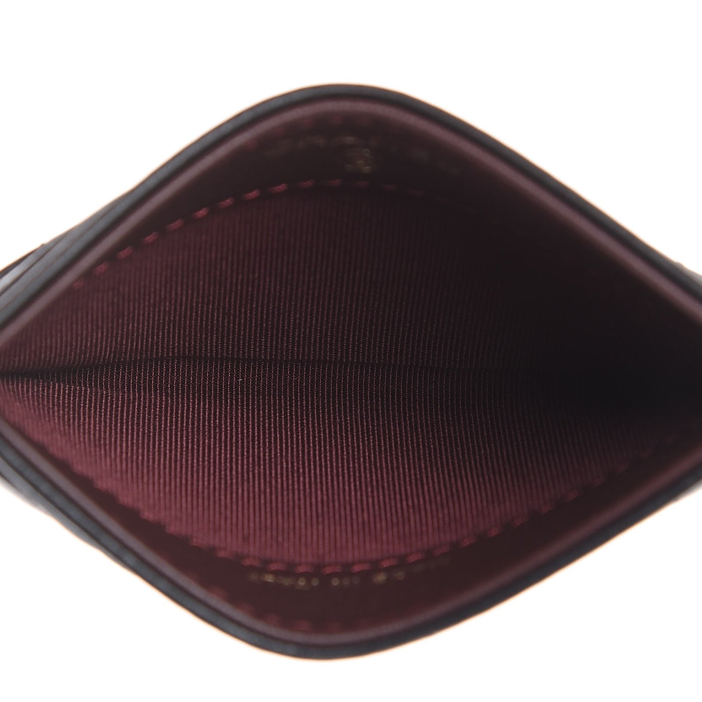 Lambskin Quilted Card Holder Black