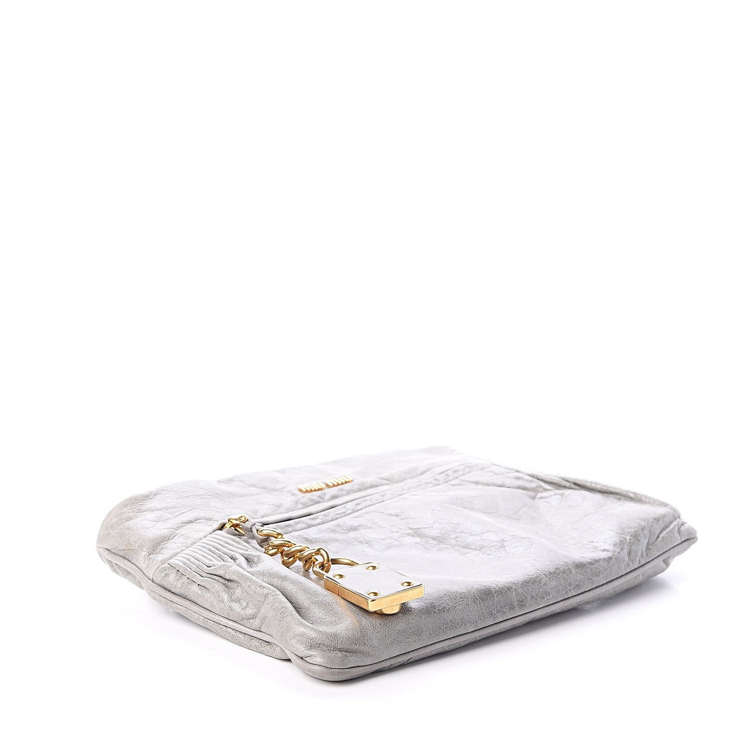 Miu Miu Vitello Shine Wristlet Nube 3 of 8