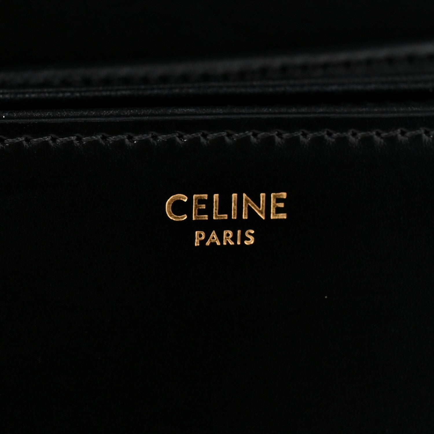 Celine Shiny Calfskin Medium Triomphe Black 8 of 11