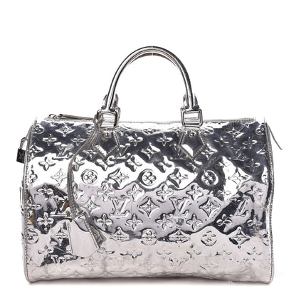 Louis Vuitton Monogram Miroir Speedy 30 Silver 1 of 25