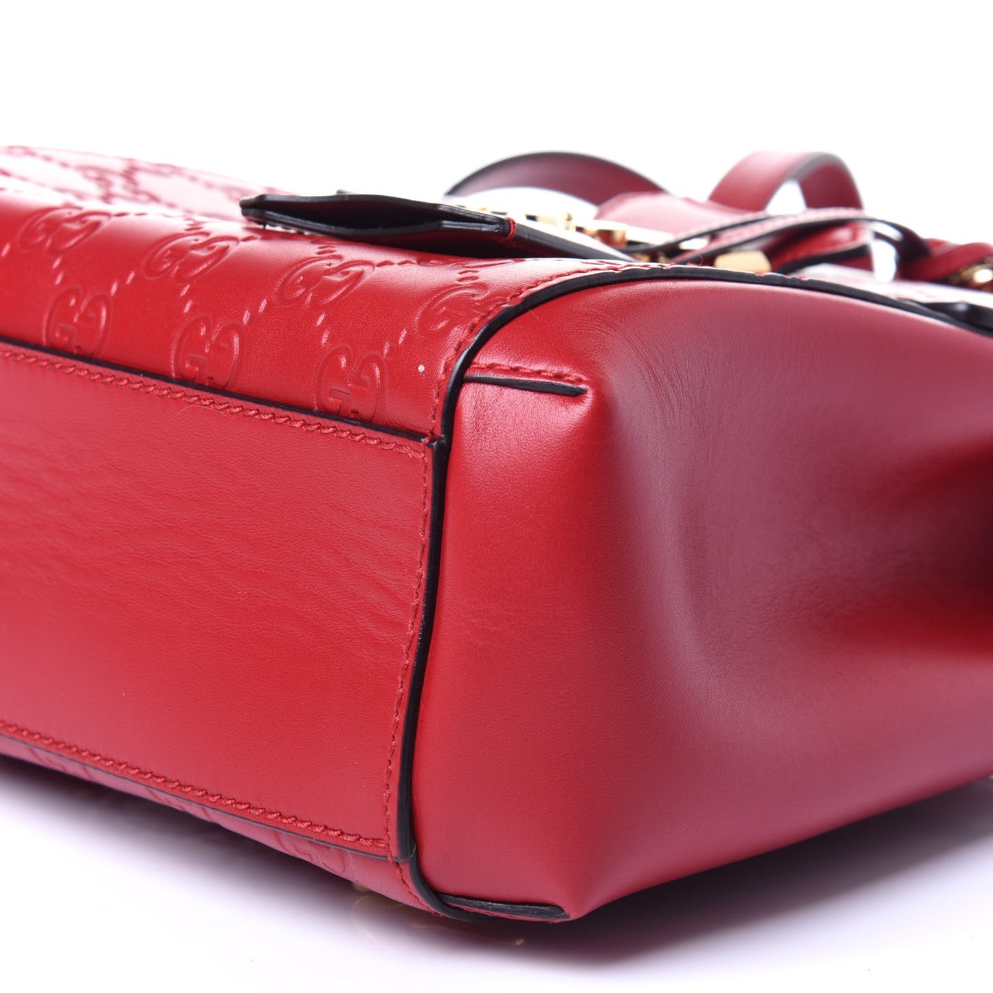 Guccissima Signature Padlock Backpack Hibiscus Red