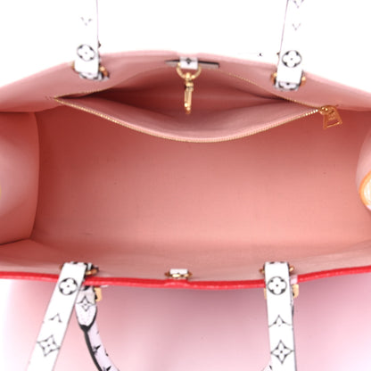 Louis Vuitton Monogram Giant Onthego GM Rouge Rose 5 of 10