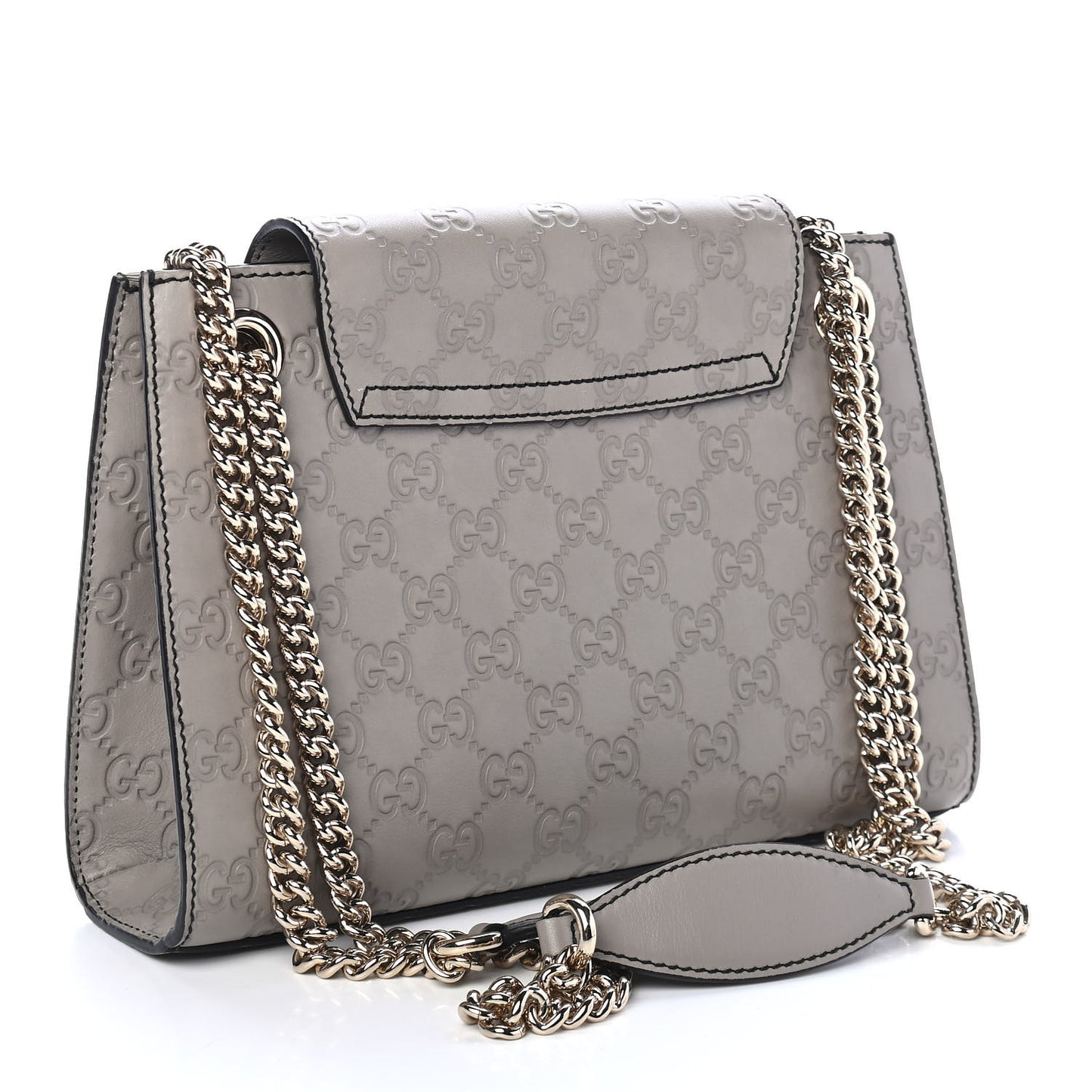 Guccissima Small Emily Chain Shoulder Bag Storm Grey