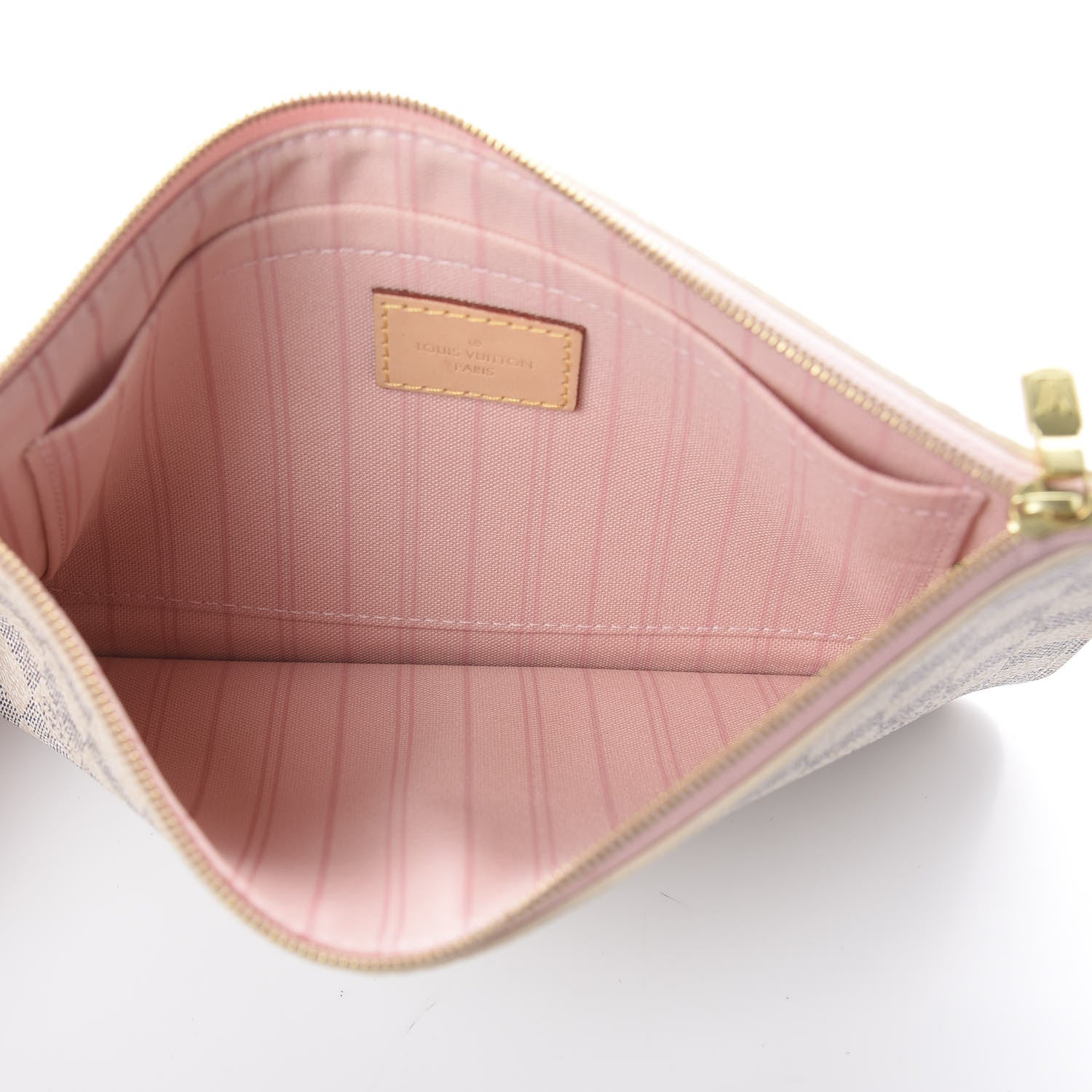 Louis Vuitton Damier Azur Neverfull MM GM Pochette Rose Ballerine 8 of 8