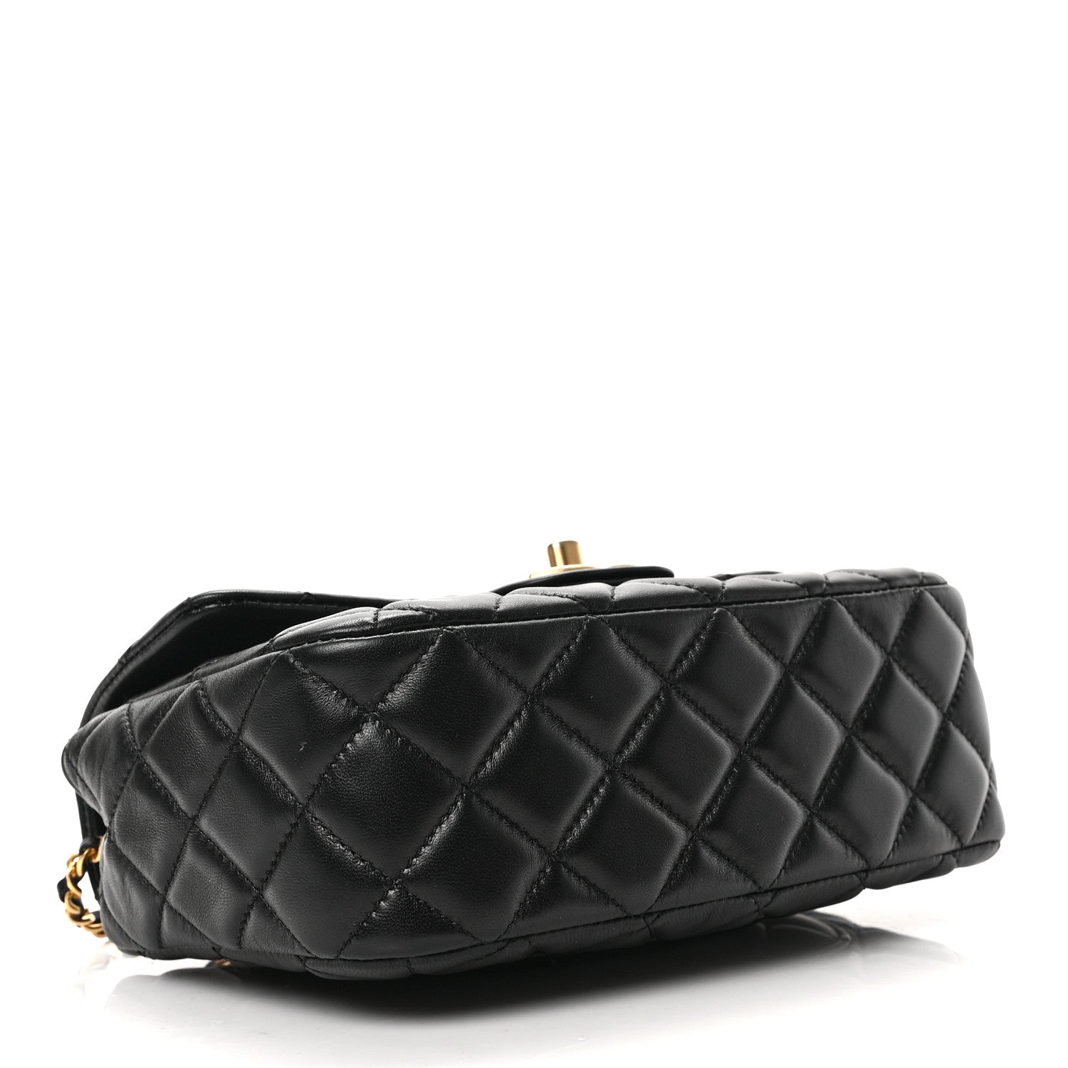 Chanel Lambskin Enamel Quilted Small Coco Hearts Flap Black 4 of 9
