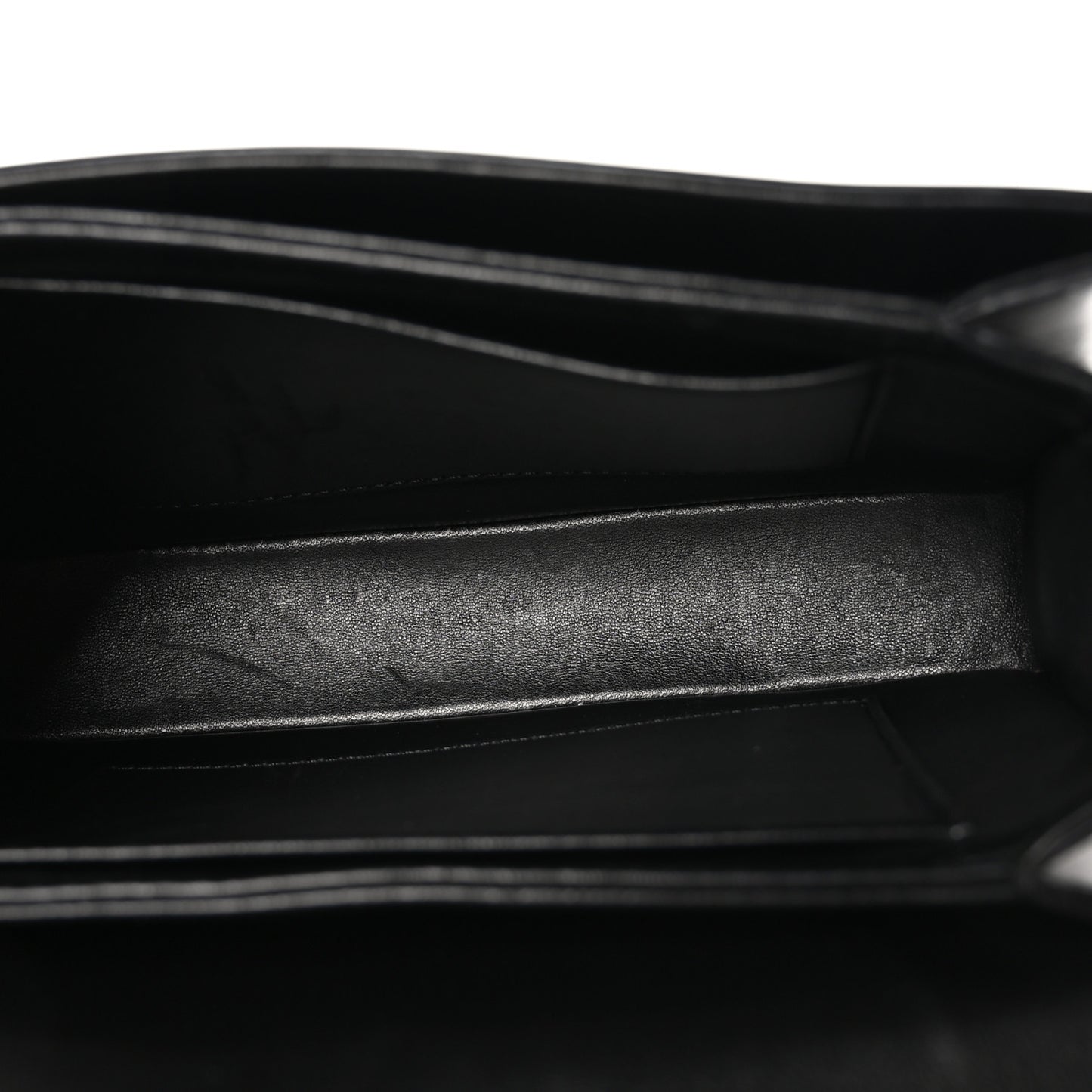 Polished Saddle Calfskin Sofia 8.75 Shoulder Bag Black