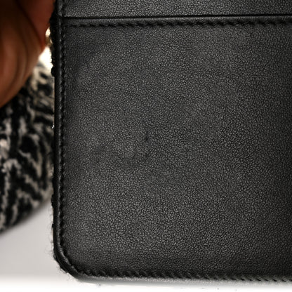 Chanel Tweed Shearling Quilted Chanel Wallet On Chain WOC and Coin Purse White Black 10 of 10