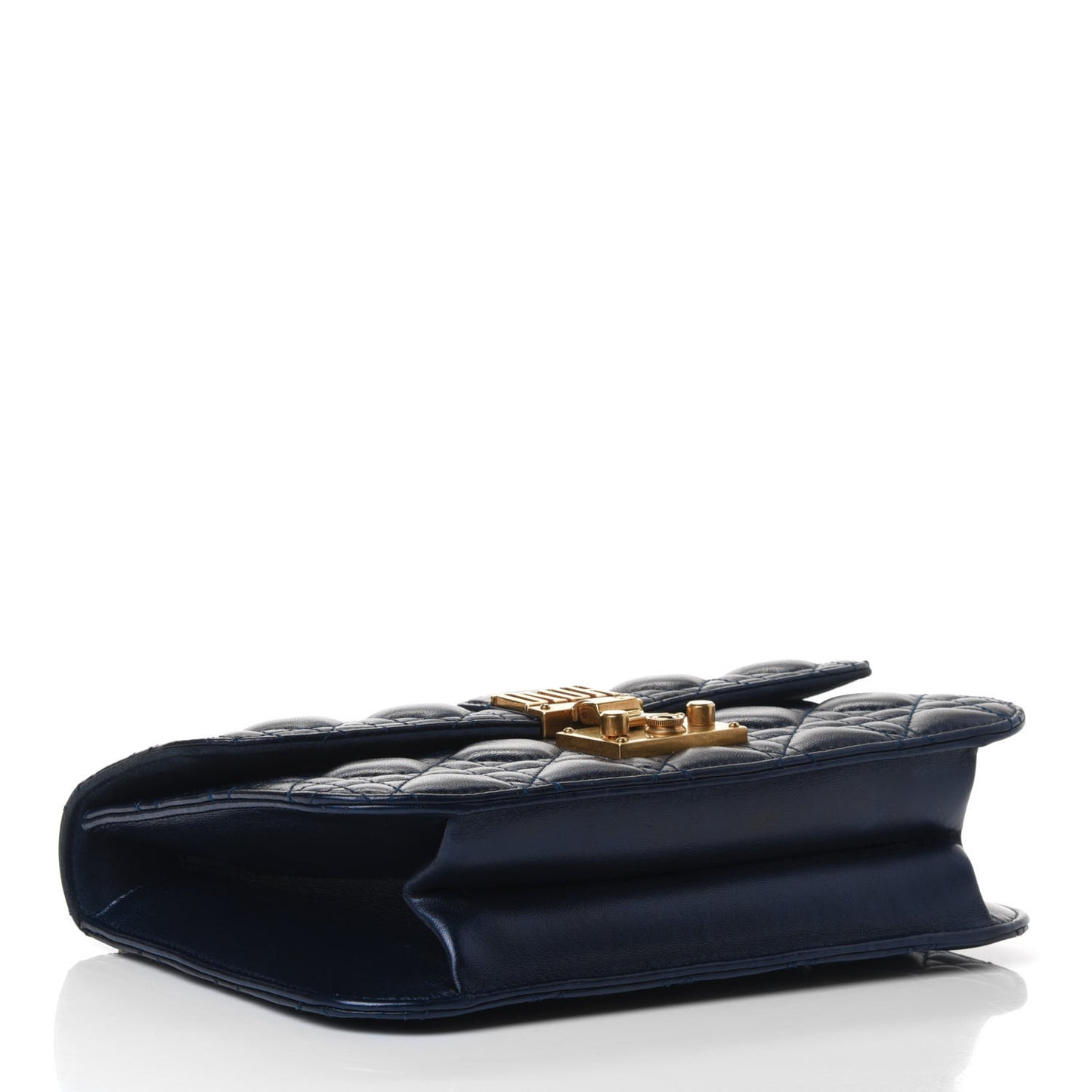 Lambskin Cannage Small Dioraddict Flap Bag Navy
